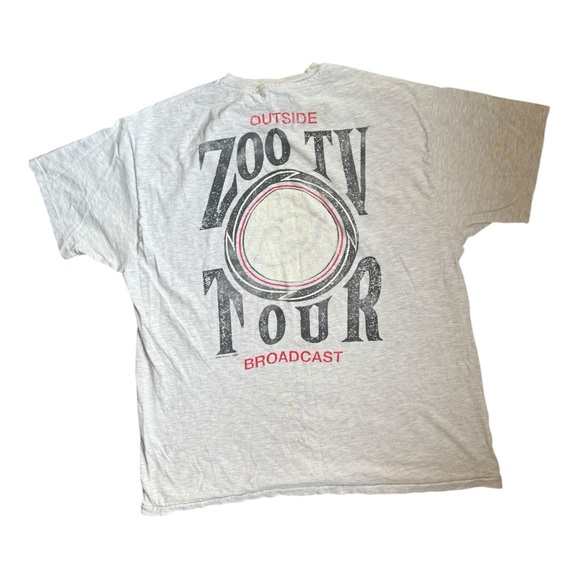 Hanes Other - Rare VTG U2 Zoo TV Tour Outside Broadcast 1992 Single Stitch T Shirt 90s Bono XL